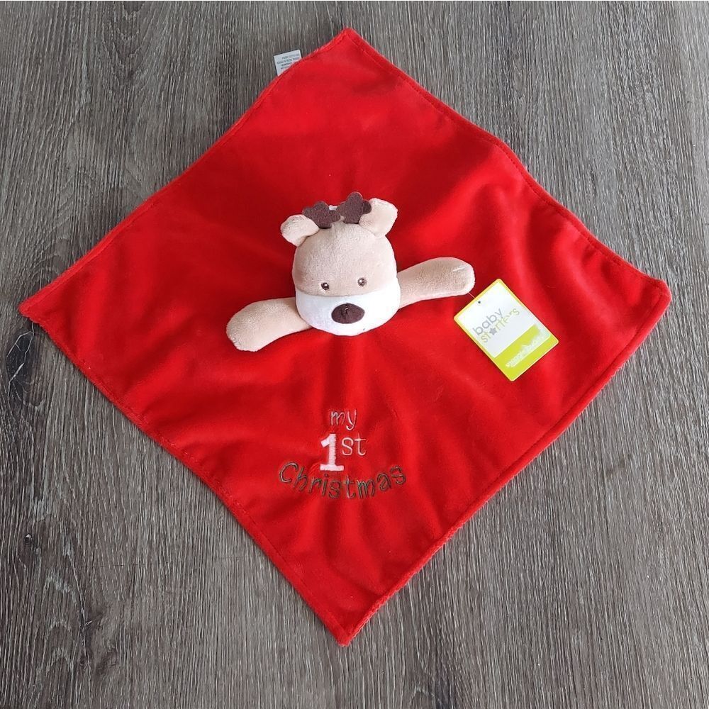 NEW Baby Starters My First Christmas Reindeer Lovey Security Blanket